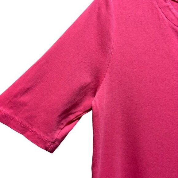 The Talbots Tee Women's V-Neck Size XS Pink 100% Pima Cotton - Picture 4 of 8